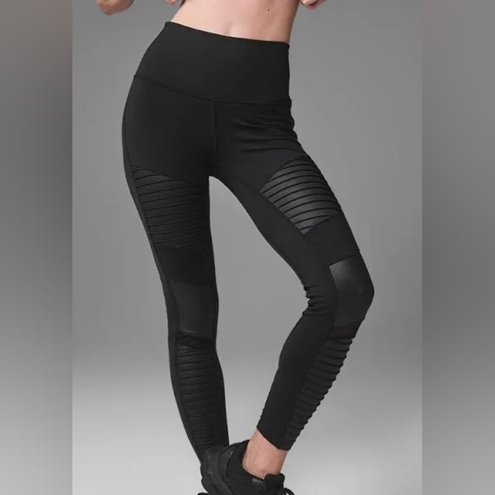 Alo Yoga Moto Leggings, Size Large